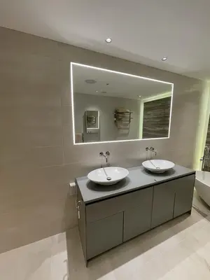 Bathroom tiling — double vanity