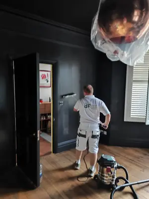 Dark interior — ceiling painting