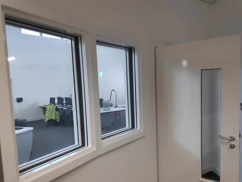 Milton Keynes Academy, Milton Keynes — classroom window bay with newly painted reveals and frames